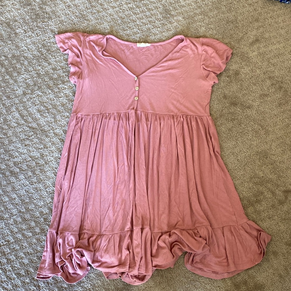 See you Monday pink soft swing top short sleeve never worn